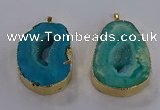 NGP3825 30*40mm - 40*50mm freeform druzy agate pendants