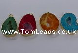 NGP3829 30*40mm - 40*50mm freeform druzy agate pendants