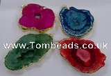 NGP3839 50*65mm - 60*70mm freeform druzy agate pendants