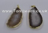 NGP3841 25*65mm - 35*70mm freeform agate gemstone pendants