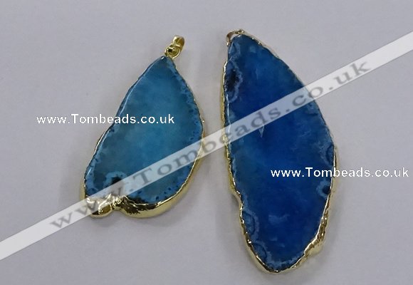 NGP3845 25*65mm - 35*70mm freeform agate gemstone pendants