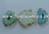 NGP3897 35*45mm - 50*60mm freeform druzy agate pendants