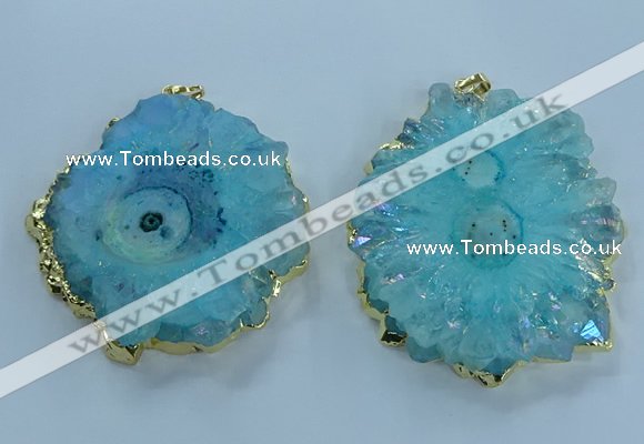 NGP3903 55*65mm - 65*80mm freeform druzy agate pendants