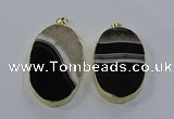 NGP3925 40*65mm - 45*75mm oval druzy agate pendants wholesale