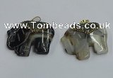 NGP3932 30*45mm - 35*50mm elephant agate pendants wholesale