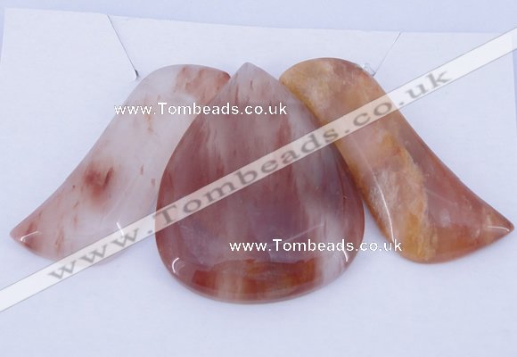 NGP40 Fashion red quartz gemstone pendants set jewelry wholesale