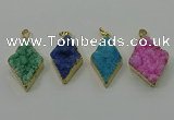 NGP4080 25*35mm - 28*40mm diamond druzy quartz pendants