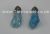 NGP4290 10*30mm - 15*45mmmm nuggets plated quartz pendants