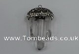 NGP4332 22*30mm - 25*35mm sticks white crystal pendants