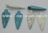 NGP4534 21*52mm - 22*55mm arrowhead turquoise pendants wholesale