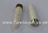 NGP4546 15*56mm bullet-shaped white howlite turquoise pendants