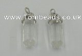 NGP5001 8*30mm sticks white crystal gemstone pendants wholesale