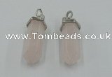 NGP5002 8*30mm sticks rose quartz gemstone pendants wholesale