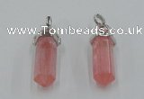 NGP5003 8*30mm sticks cherry quartz gemstone pendants wholesale