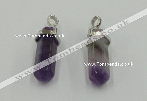 NGP5004 8*30mm sticks amethyst gemstone pendants wholesale