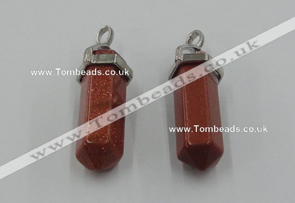 NGP5006 8*30mm sticks goldstone pendants wholesale