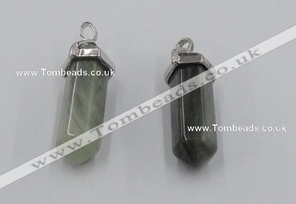 NGP5017 8*30mm sticks seaweed quartz pendants wholesale