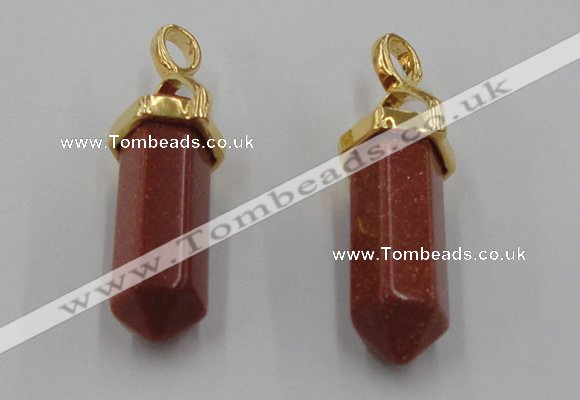 NGP5031 8*30mm sticks goldstone pendants wholesale