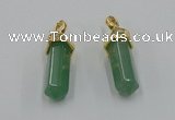 NGP5034 8*30mm sticks green aventurine pendants wholesale