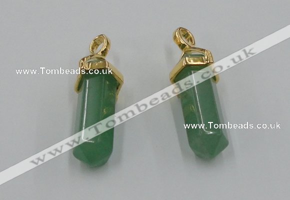 NGP5034 8*30mm sticks green aventurine pendants wholesale