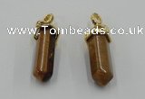 NGP5041 8*30mm sticks yellow tiger eye pendants wholesale