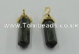 NGP5042 8*30mm sticks seaweed quartz pendants wholesale