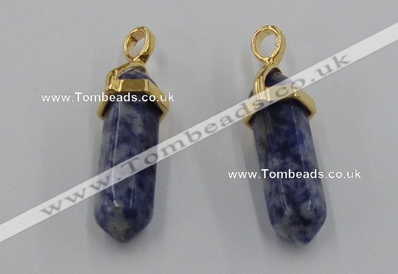 NGP5043 8*30mm sticks sodalite gemstone pendants wholesale