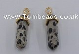 NGP5045 8*30mm sticks dalmatian gemstone pendants wholesale