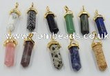 NGP5048 8*30mm sticks mixed gemstone pendants wholesale