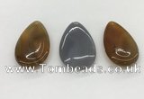 NGP5506 30*50mm flat teardrop agate gemstone pendants