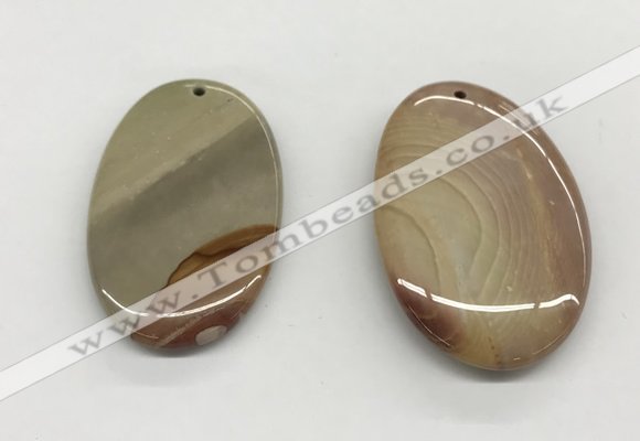 NGP5519 35*50mm oval ocean jasper pendants wholesale