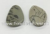 NGP5525 30*50mm - 35*55mm flat teardrop jasper pendants