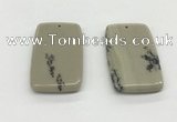 NGP5526 30*50mm - 35*55mm rectangle jasper pendants wholesale