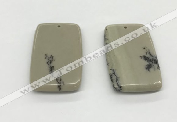 NGP5526 30*50mm - 35*55mm rectangle jasper pendants wholesale