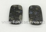 NGP5530 35*55mm rectangle grey opal gemstone pendants