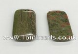 NGP5534 35*55mm rectangle unakite gemstone pendants