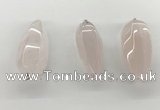 NGP5541 14*40mm - 23*58mm teardrop rose quartz pendants