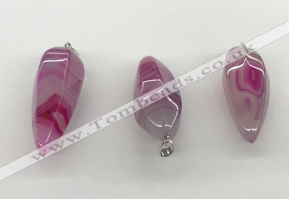 NGP5547 14*40mm - 23*58mm teardrop agate gemstone pendants