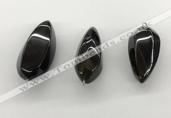 NGP5549 14*40mm - 23*58mm teardrop agate gemstone pendants