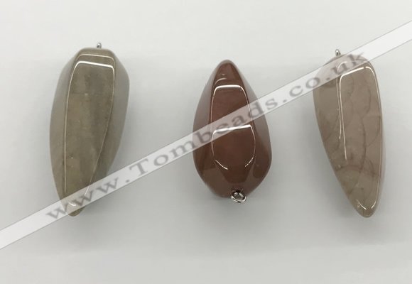 NGP5552 14*40mm - 23*58mm teardrop jade pendants wholesale