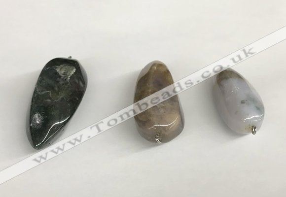 NGP5575 18*40mm - 23*58mm teardrop ocean agate pendants