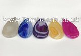 NGP5726 30*50mm flat teardrop agate pendants wholesale