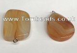 NGP5738 25*35mm freeform agate gemstone pendants wholesale