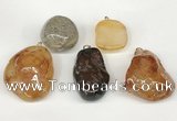 NGP5744 22*28mm - 30*45mm nuggets agate pendants wholesale