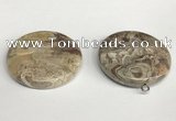 NGP5749 35mm flat round rainforest agate pendants wholesale
