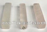 NGP5765 12*52mm cuboid rose quartz pendants wholesale