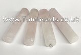 NGP5768 13*58mm tube rose quartz pendants wholesale