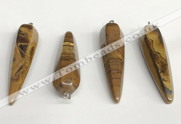 NGP5775 14*55mm teardrop iron tiger pendants wholesale