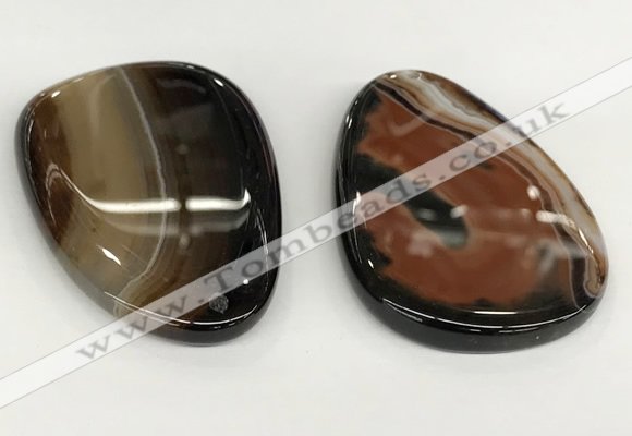 NGP5795 40*60mm flat teardrop agate pendants wholesale