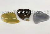 NGP5804 40*50mm heart agate gemstone pendants wholesale